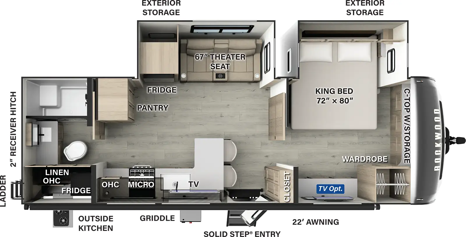 Rockwood Signature Travel Trailers 8265KBS Floorplan